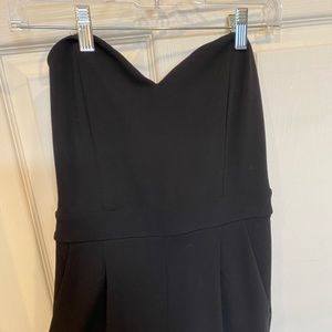 Black strapless jumpsuit